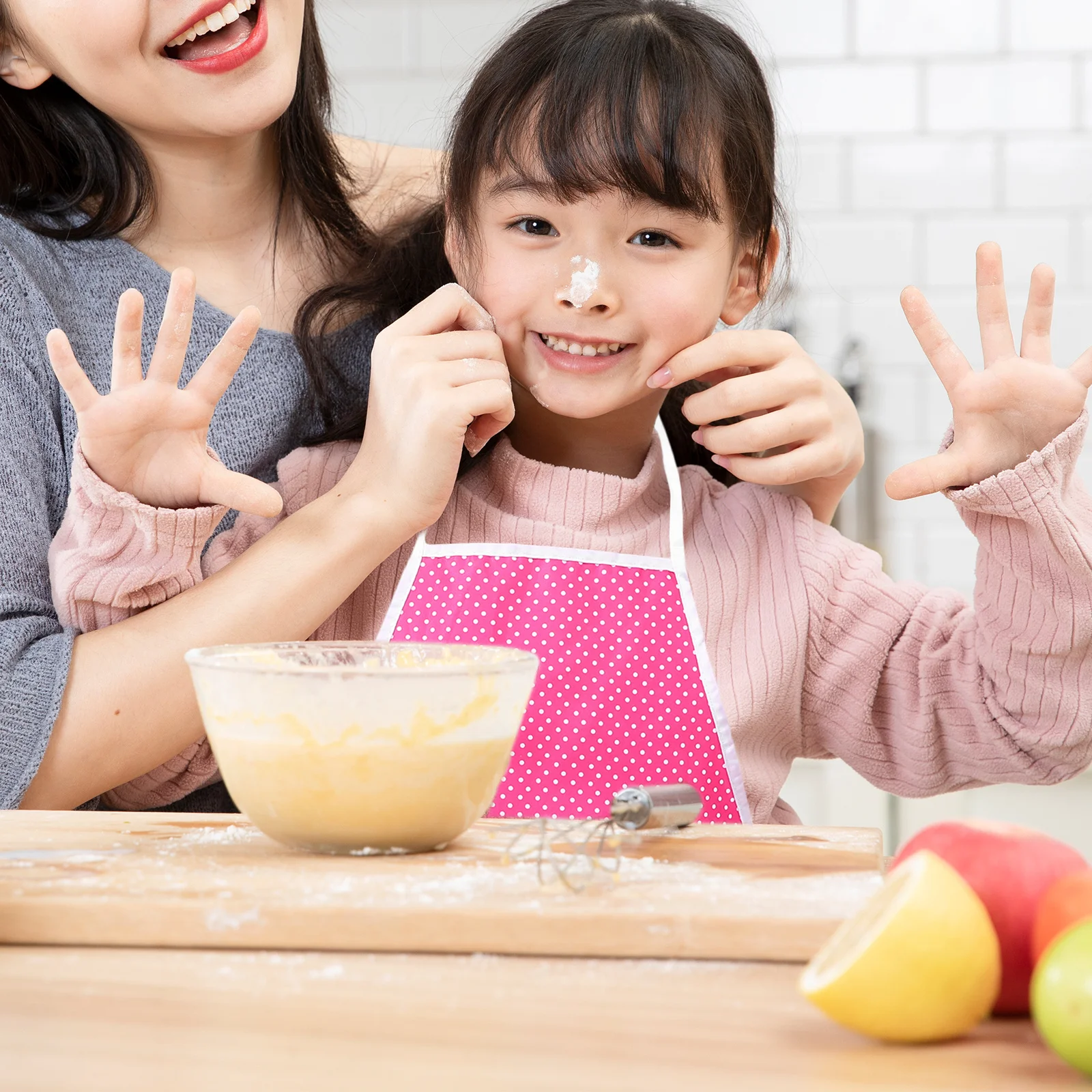 1Set Kids Chef Kostuum Schort Cosplay Set voor Bakken Koken Peuter Kinderen Chef Hoed Oven Mitt Beschermende Mat