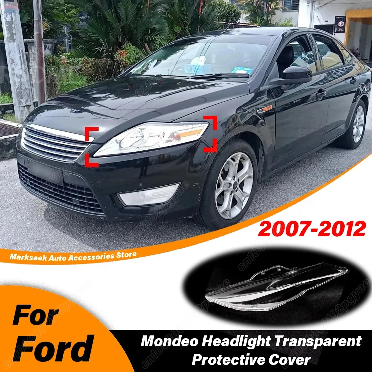 

Для Ford Mondeo 2007 2008 2009 2010 2011 2012, прозрачный защитный чехол для фар, сменный объектив из плексигласа