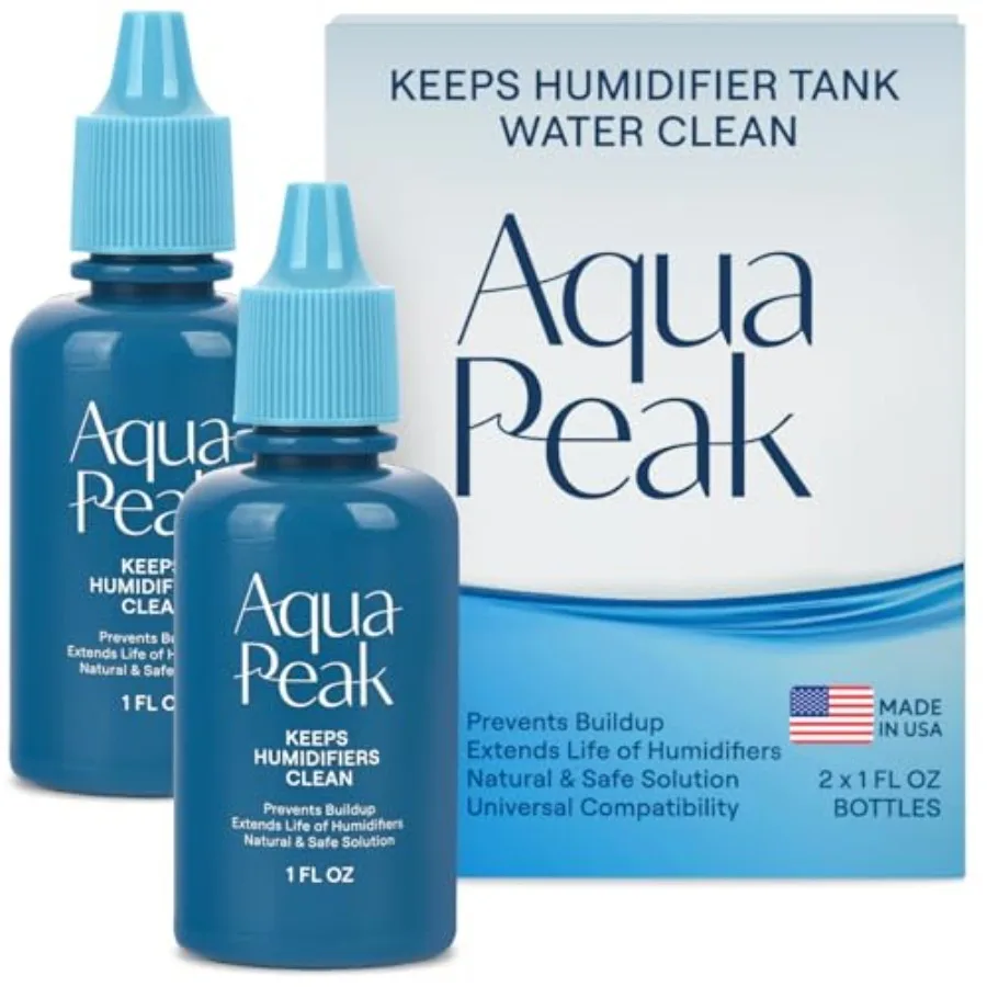 

[2-Pack] Humidifier Drops for a Clean Tank - 400+ Uses - Food Grade Humidifier Cleaner - Slows Residue Accumulation and Scaling