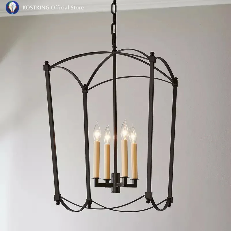 ضوء مطعم أسود بسيط أمريكي، سقف الفيلا، ضوء الدرج، الضوء الرئيسي لغرفة النوم الراقية #6