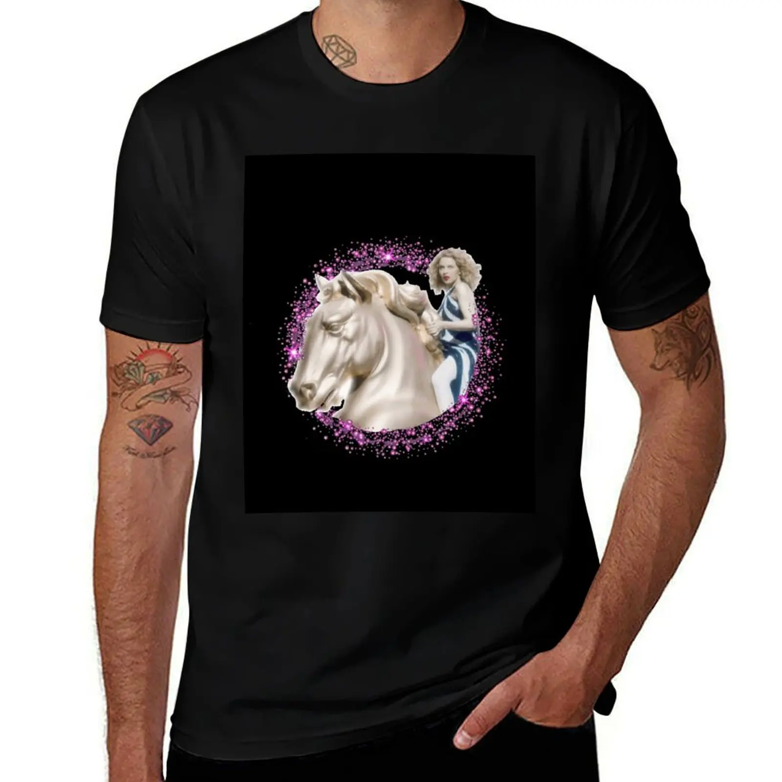 Kylie Minogue - Galactic Steed T-Shirt Plus Size Solid Color T-Shirt
