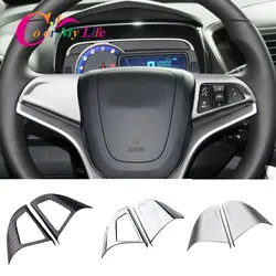 ABS Car Steering Wheel Panel Button Cover Trim Sticker for Chevrolet Chevy Cruze Trax Camaro Orlando Sonic AVEO Accessories