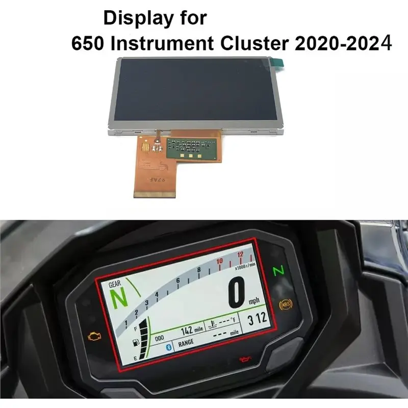 For Kawasaki Z900 Z650 Ninja650 Z1000SX ZX10R ZX4R 2020-23 Motorcycle LCD Screen Instrument Display Speedometer Meter
