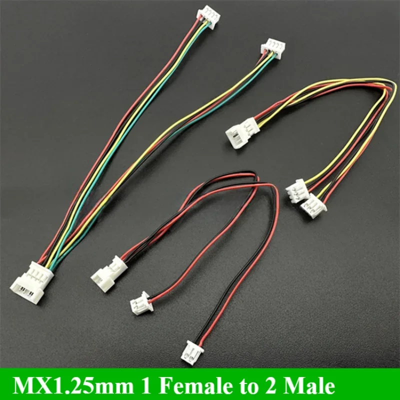 

1/5/10Pcs/lot JST MX1.25mm Pitch 1 Female to 2 Male Connector Wire 10CM 2P 3P 4P Cable Electronic Wire Connector