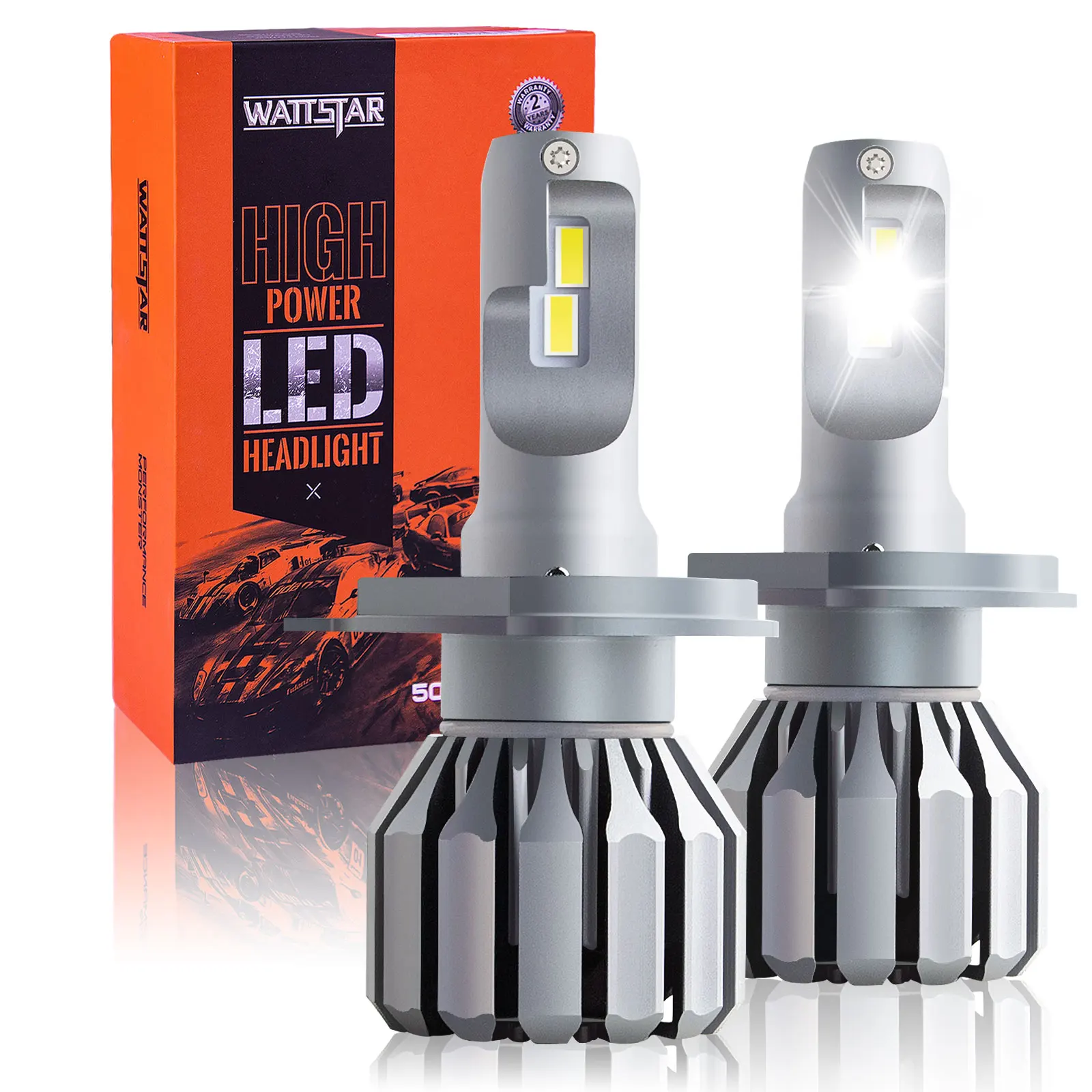 

WATTSTAR Auto H11 H7 Ler Headlight Bulb Lens Light 9005 9006 Car LED Headlight Projector Fog Lamp