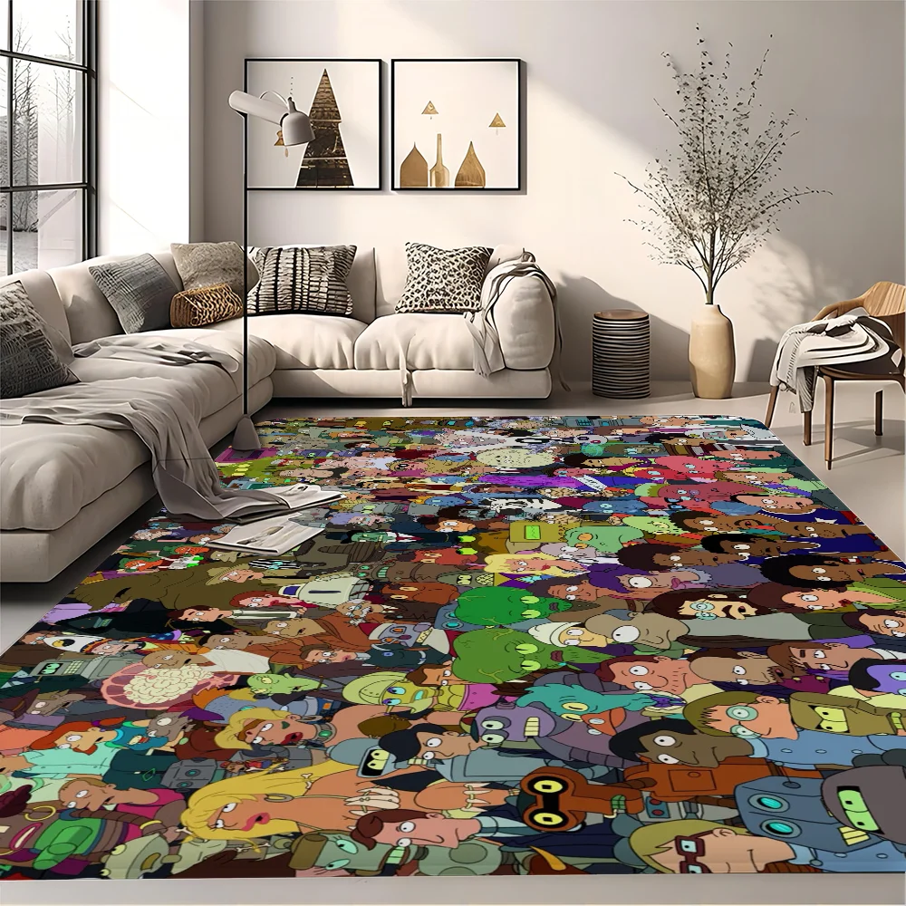 

Cartoon F-Futurama Floor Mat Long Rugs Nordic Style Home Doormat Bathroom-Toilet Mats Bedroom Modern Home Decor