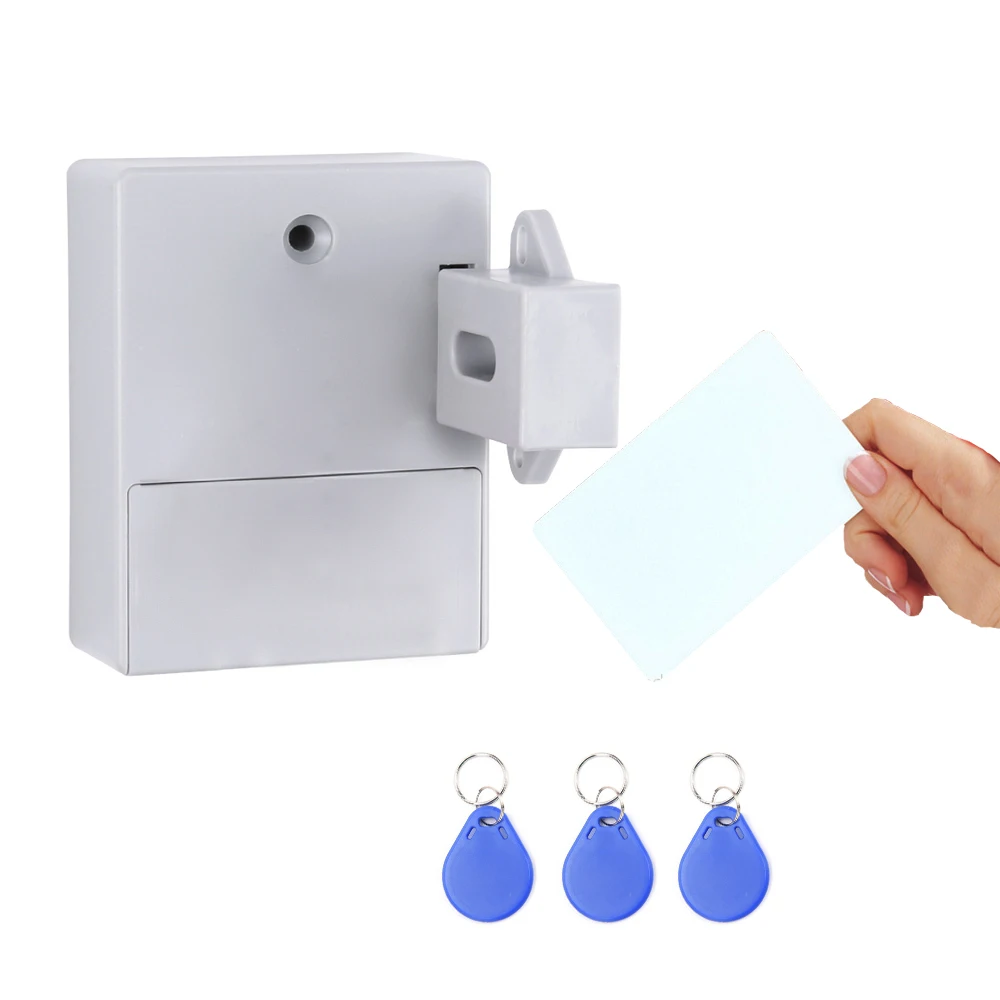 125KHZ Keyless Swipe Card Keychain Induction Hidden Invisible Smart Electronic RFID Cabinet Drawer Lock