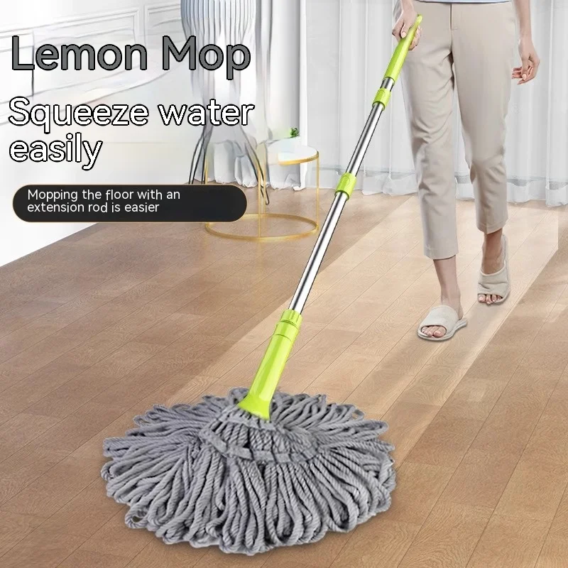 GIANXI Household Rotating Mop Aurosqueezer living Room Cleaning Mop Restaurant Kitchen Fiber Rope Floor Rags Things For The Home