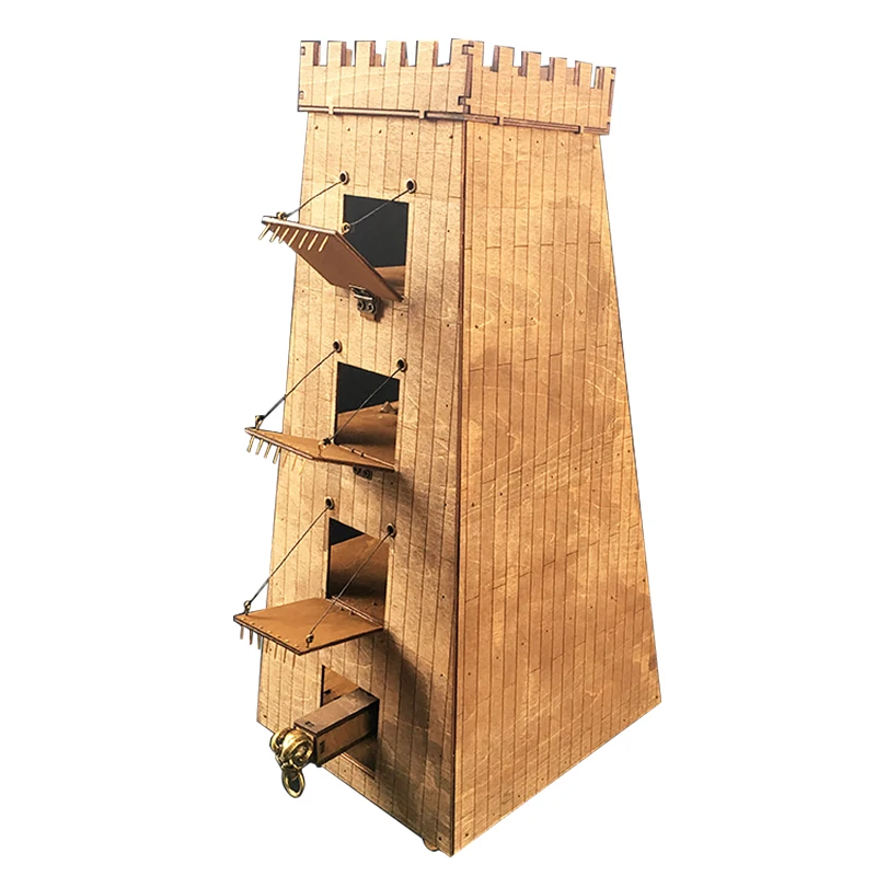 Roman siege tower ancient chariot siege vehicle model wooden 3D parent-child handcraft jigsaw puzzle decoration