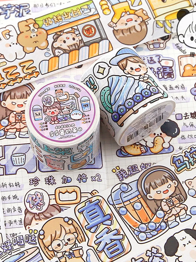 dodojam bonito meninas kawaii washi fita rolls adesivos alimentos materiais decorativos 5m 01