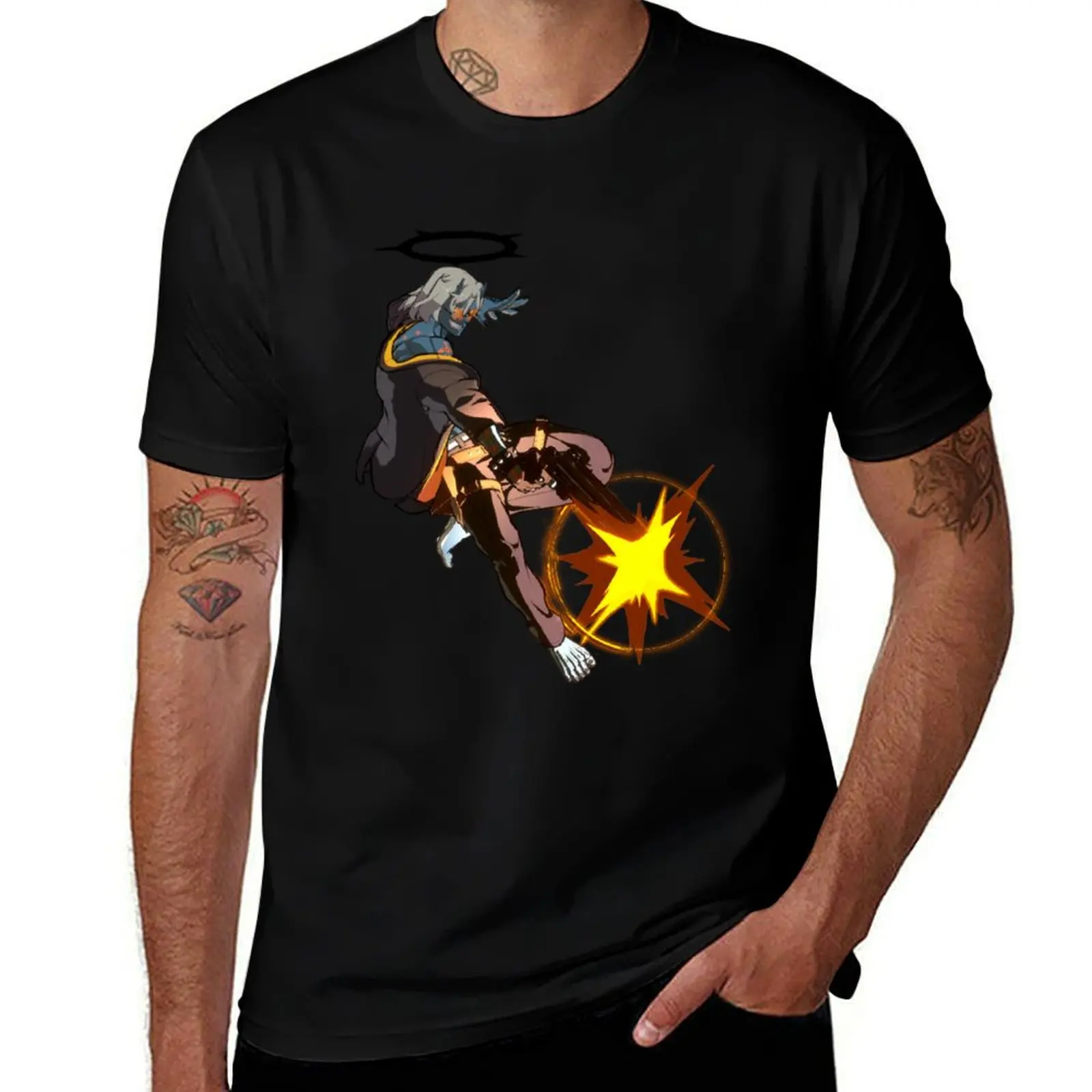Happy Chaos - Guilty Gear T-Shirt Large Size Basic Casual T-Shirt