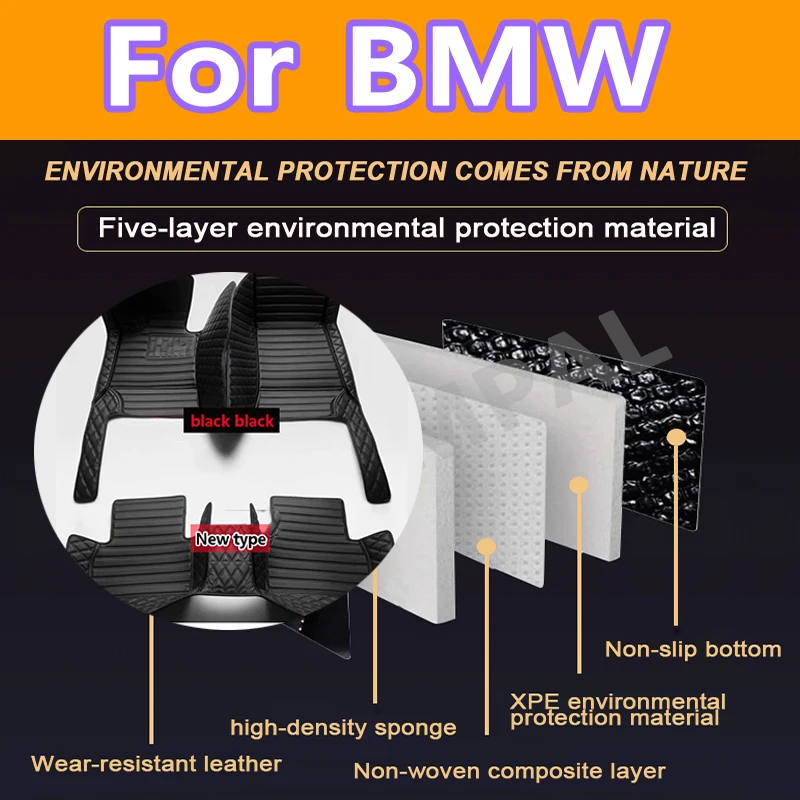 Luxury Vehicle Car Mats Floor For BMW  E81 E88 (2door) F20 F21 (2door) F20 F21 (4door) m135i F45 GT F22 Wagon Car Floor Car mats