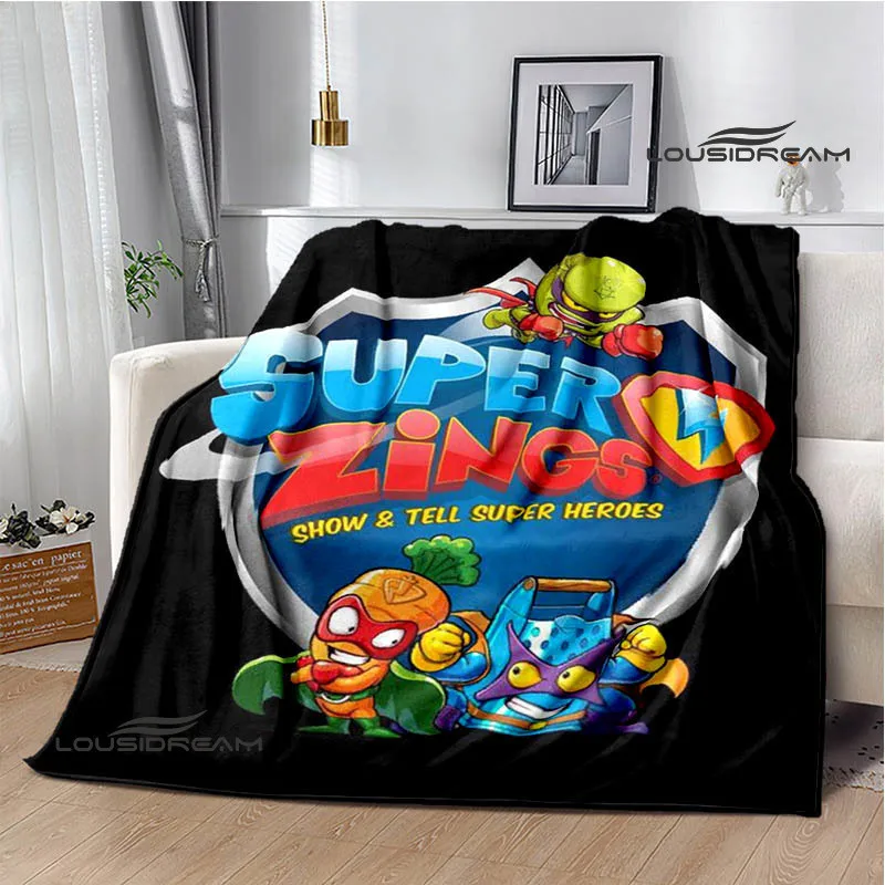 Cute cartoon Super Zings blankets picnic blanket Warm Flannel blankets Soft and comfortable blanket bed linings Birthday Gift