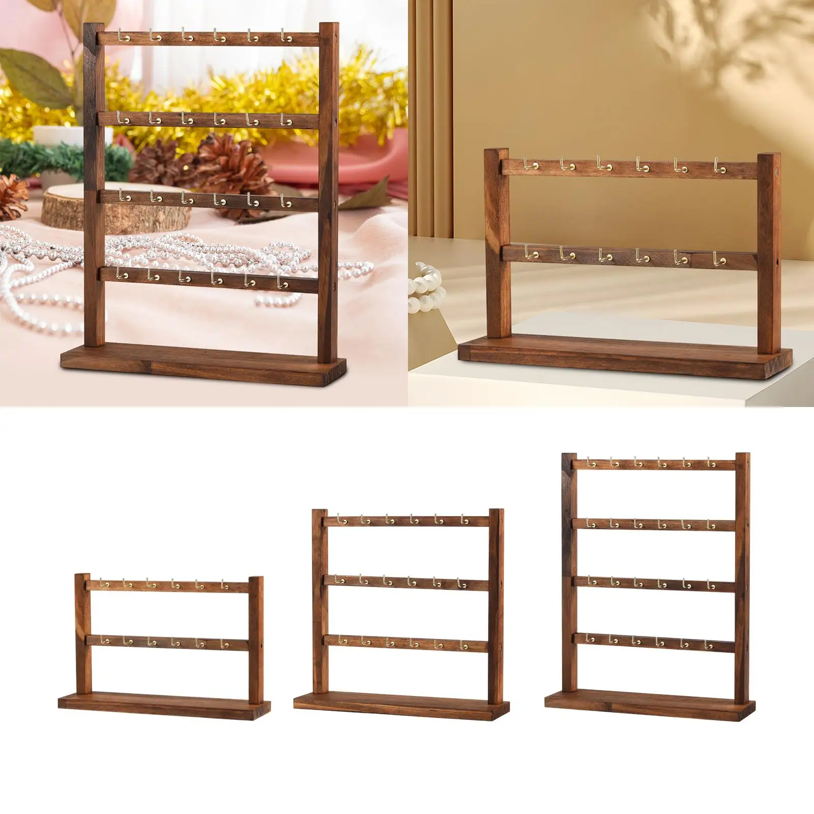 Jewelry Organizer Earring Holder with Hook Ear Stud Rack Jewelry Stand Earring Organizer Stand for Cabinet Dresser Home Decor