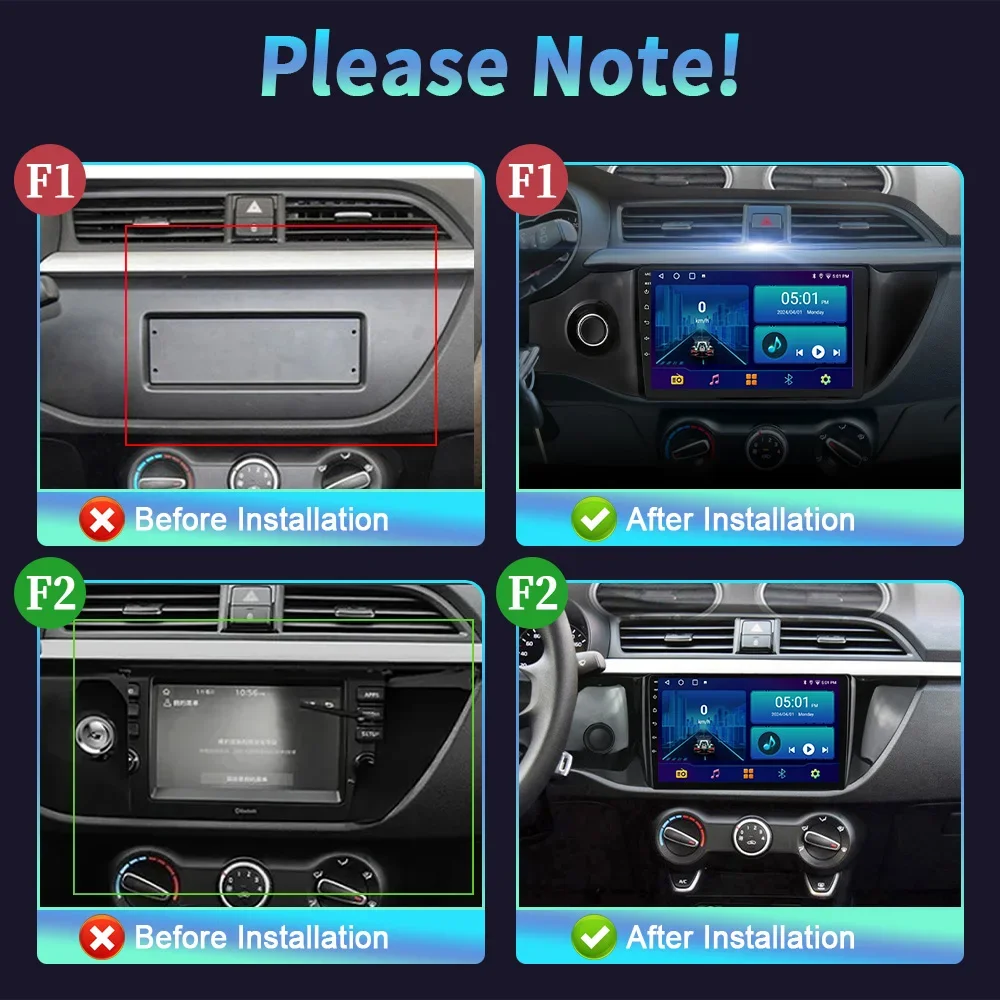 For Kia RIO 4 2016-2020 Android OS Car Radio Multimedia Navigation WIFI GPS Apple Wireless CarPlay Touch Screen Bluetooth Stereo