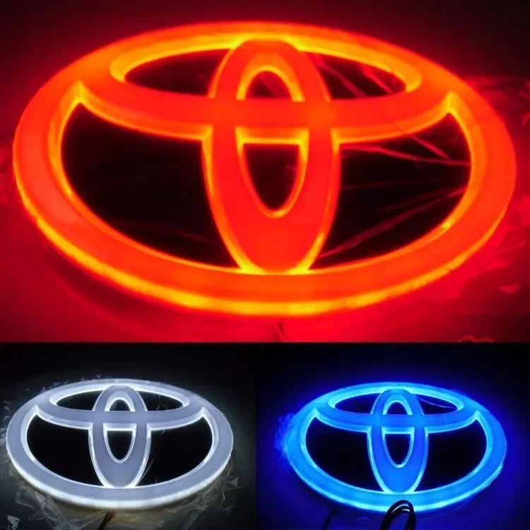 

1PC 4D 16cm Car Front Grille Trunk Logo LED Light Retrofit for Toyota Land Cruiser Prado RAV4 Highlander Camry Accessories