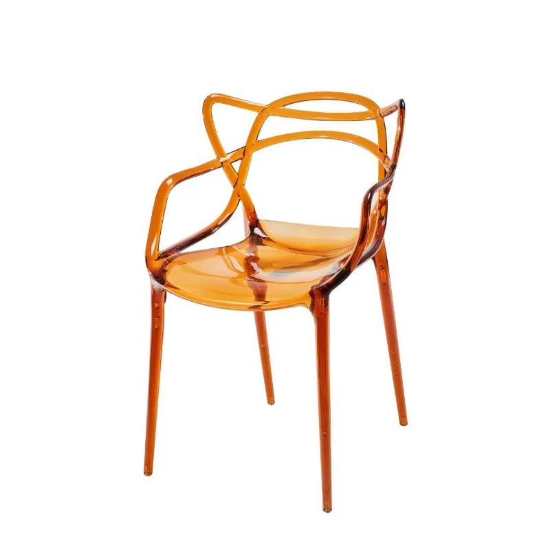 Outdoor plastic backrest crystal chair