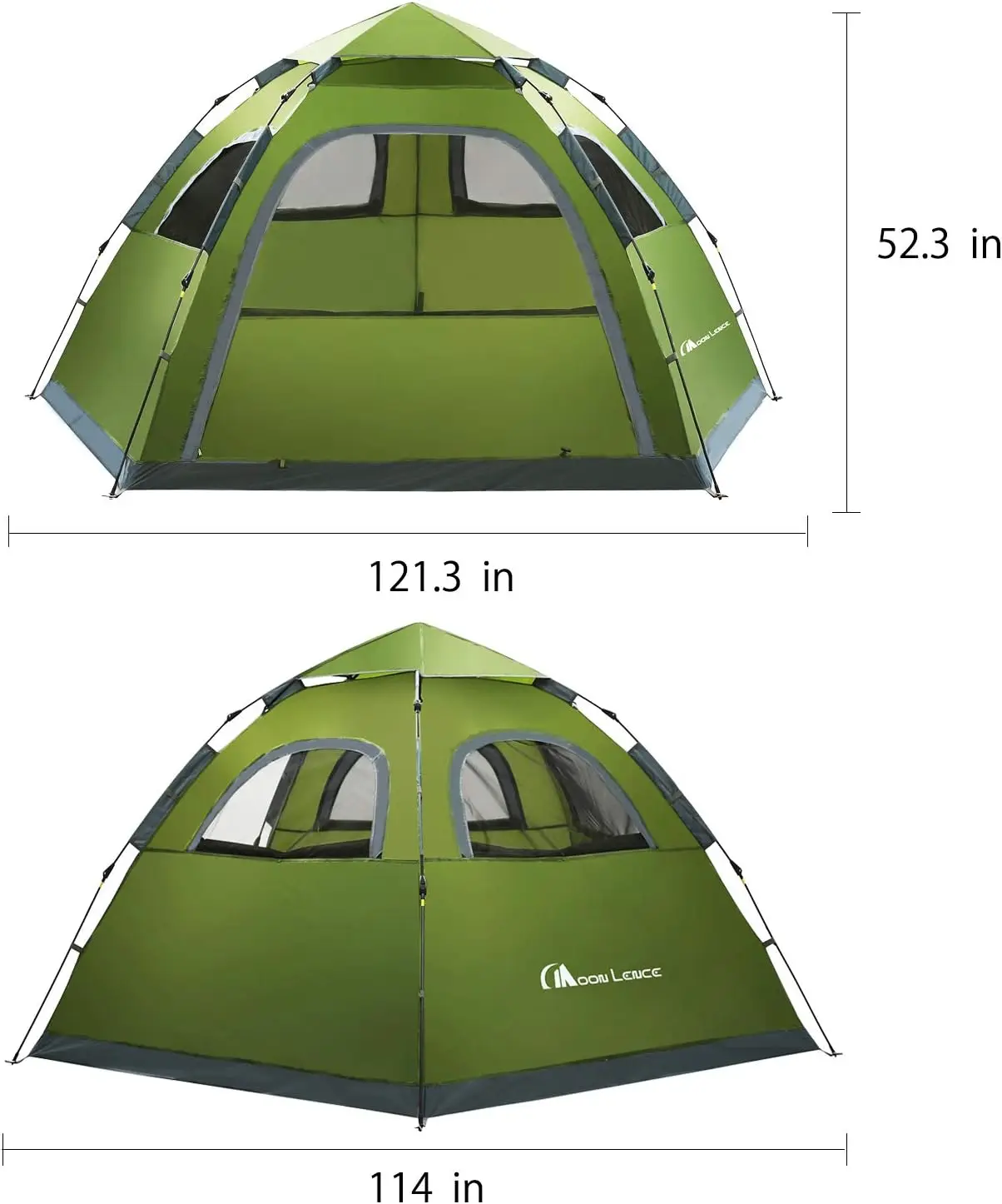 Moon Lens Instant Pop up Tent Family Camping Tent 4-5 People Portable Automatic Tent Waterproof Hiking