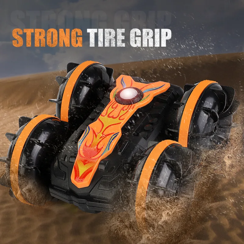 

Stunt Car Amphibiou All-Terrain - 360° Flip Waterproof Remote Control Vehicle, Beach Pool Toy for Boy Girl Kids Outdoor Gifts