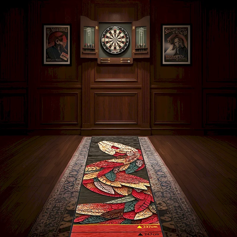 VIKAMA Dart Mat Classic Dart Running Carpet Anti slip Carpet Dart Throwing Measurement Mat Indoor Home Sports Decoration