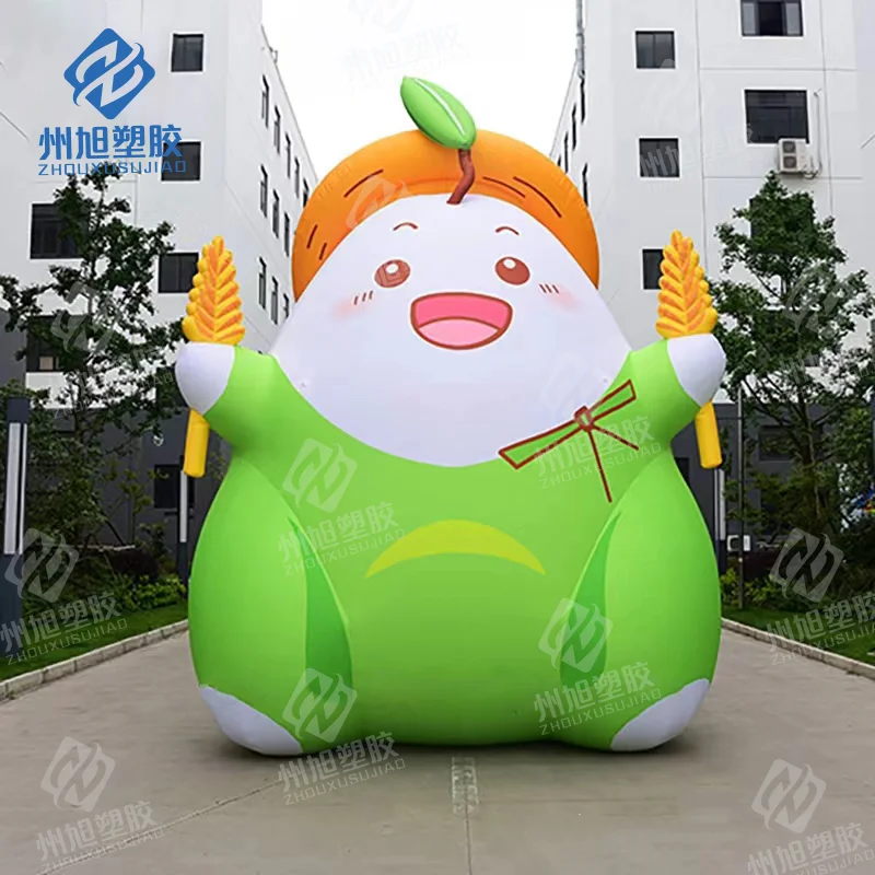

Factory customize design giant inflatable wheat man farm vegetable food healthy advertising cartoon wheat with big hat