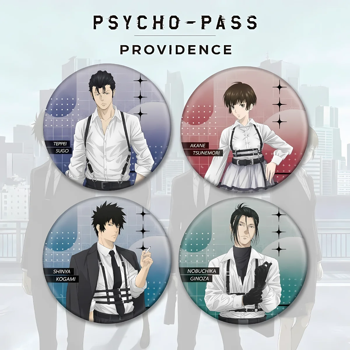 Anime PSYCHO-PASS PROVIDENCE Button Badge 6cm Aki Gno Holiday Halloween Gift Anime Fan Fashion Outfit Decor keychain