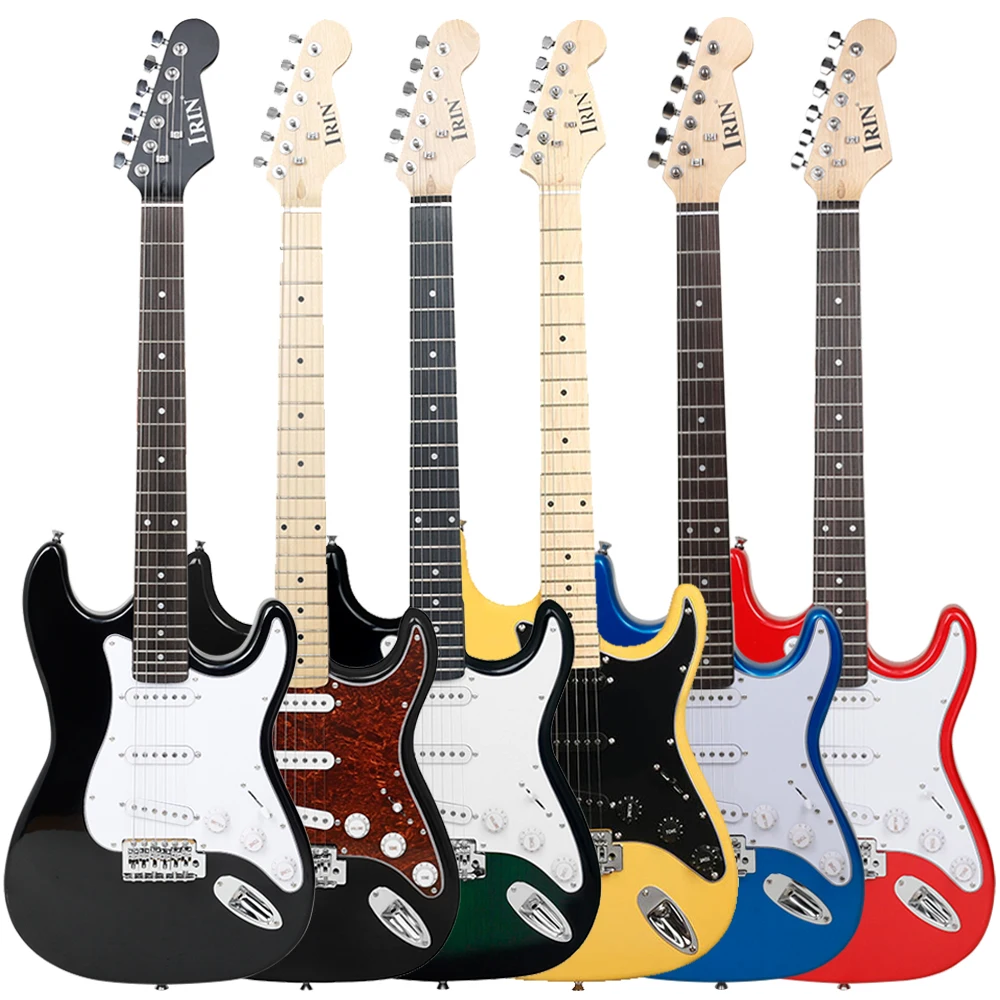 

IRIN ST Electric Guitar 6 String 39 Inch 21 Frets Basswood Body Electric Guitar Guitarra With Speaker Guitar Parts & Accessories