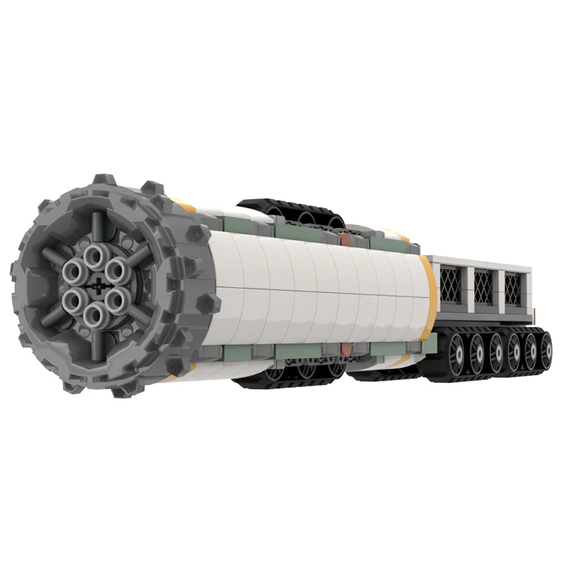 Small Tunnel Boring Machine Model MOC Building Bricks War Equipment Modular Technology Gifts Holiday Assemble Children Toys Suit