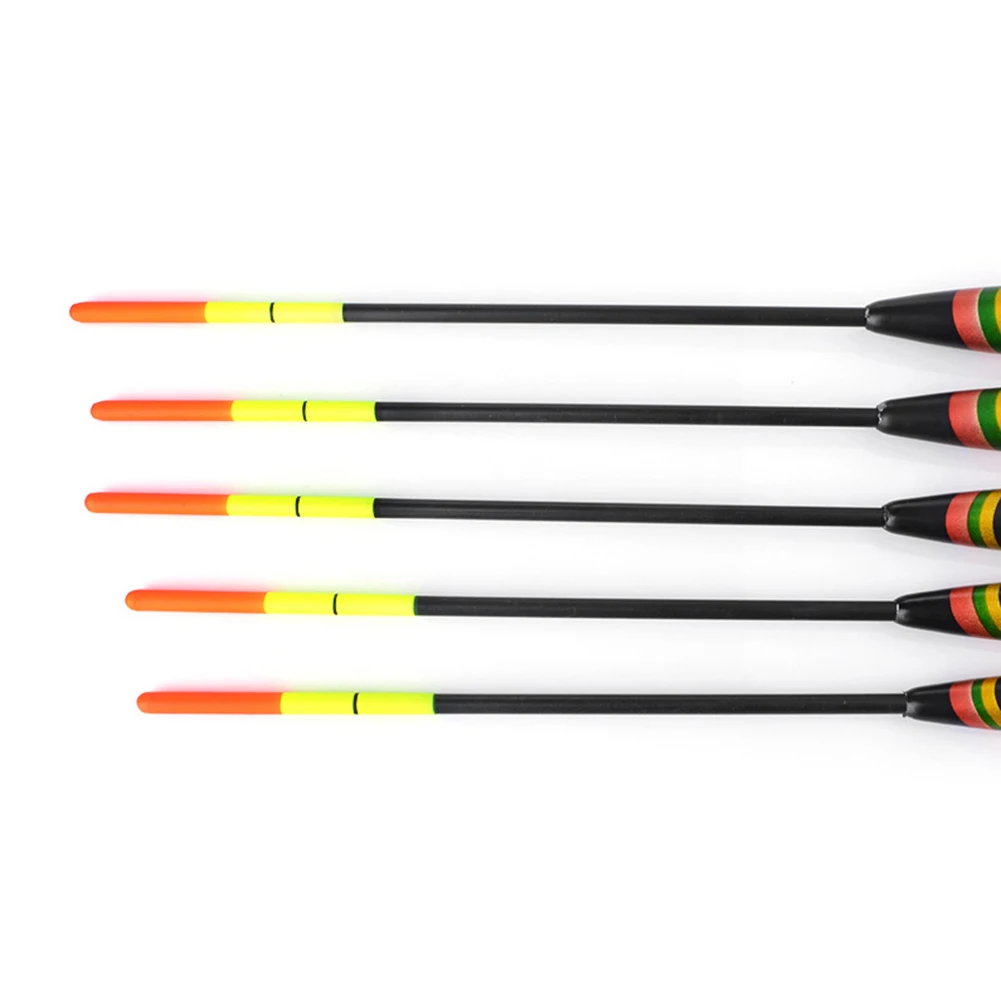 

Набор из 5 деревянных вертикальных буев для рыбалки с сильной плавучестью и антиокислинием для большинства типов грубых поплавков для рыболовной трубки