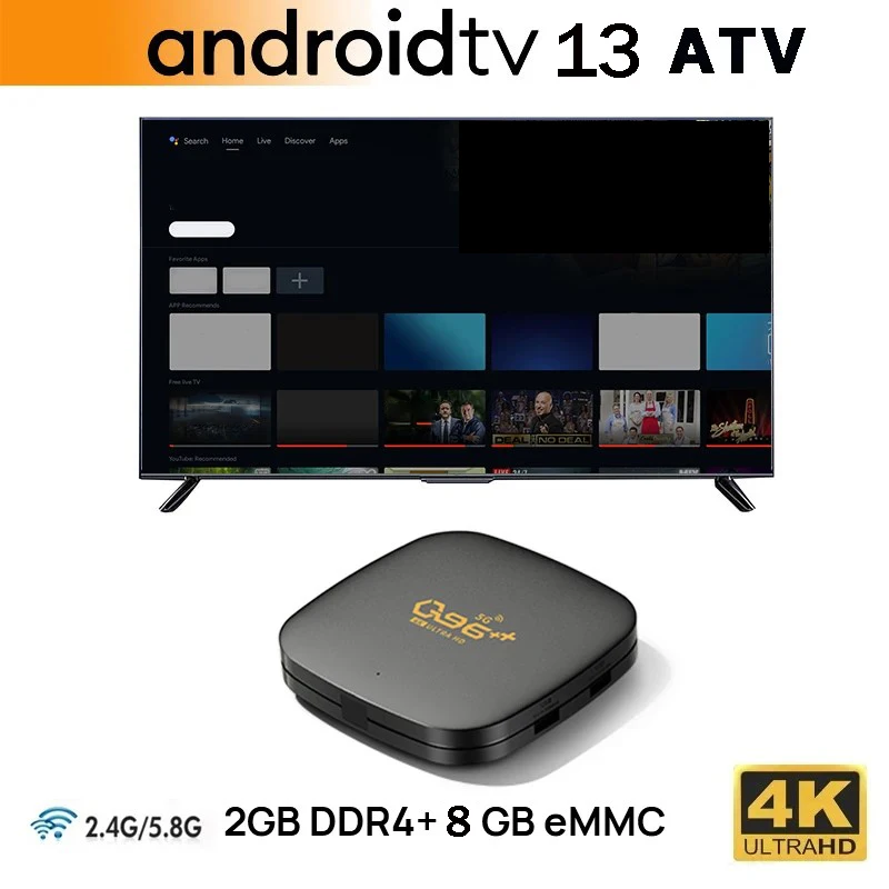 WIFI 4G 5G HD 4K pk Q96 MAX TV Box فك التشفير أندرويد 13 مشغل الوسائط أندرويد رباعي النواة Q96 PlusPlus Smart TV Box