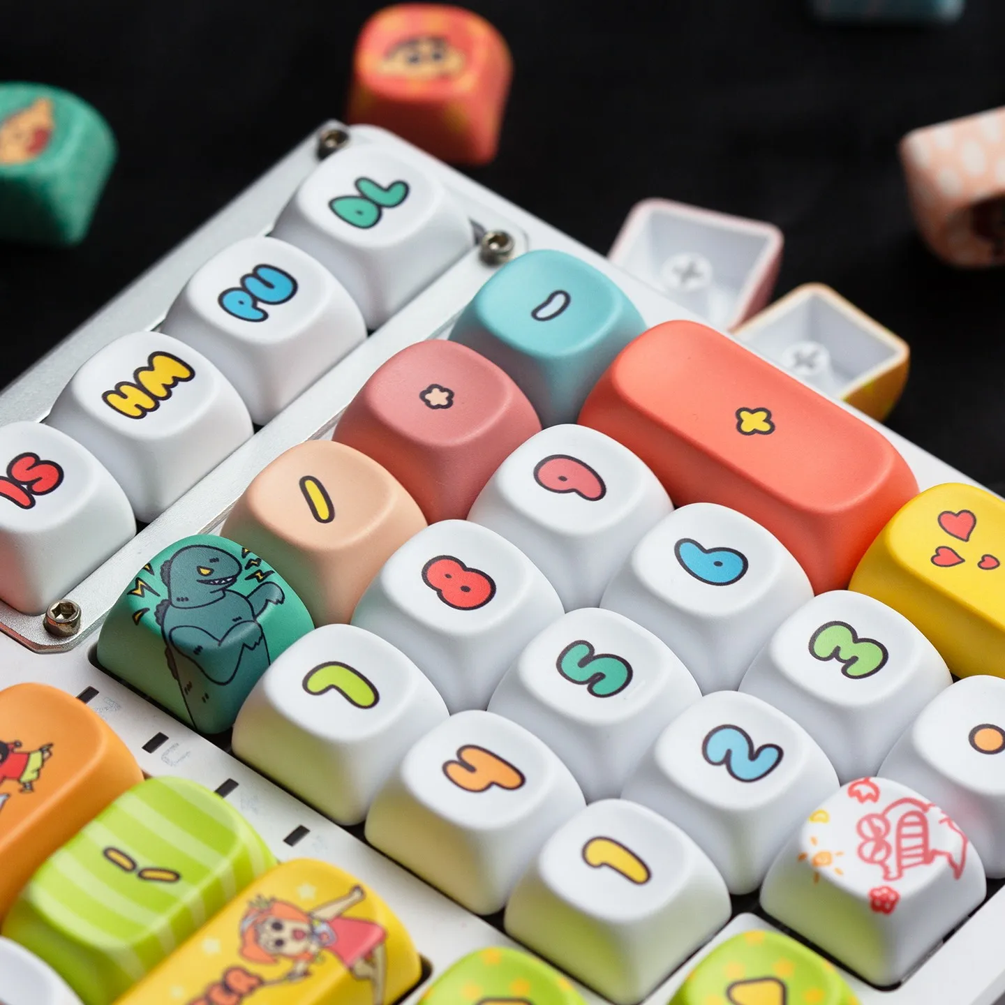 Cartoon Crayon Xiaoxin Pbt Keycaps Design Heat Sublimation Custom Full Set Extra Key Fit 68/87/108key Layout Mechanical Keyboard