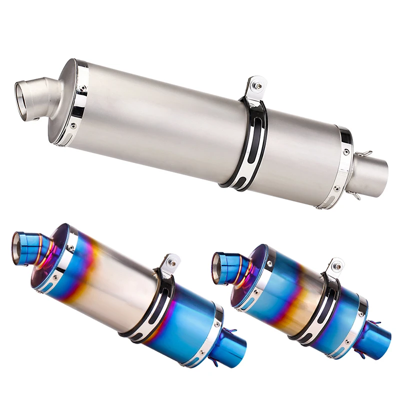 

Universal 38-51mm Tial Muffler Escap Motorcycle Exhaust Pipe With DB Killer Stainless Steel Left&Right 340/440/540mm Silencer