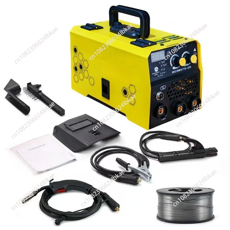 Mini 3-in-1 welding machine, no gas required for welding wire, IGBT inverter lightweight welding machine 110/220V
