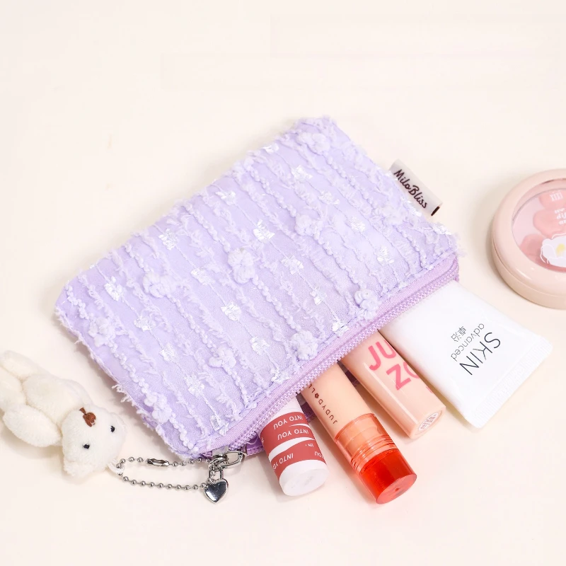 

1pc Korean Ins Small Fresh Small Storage Bag Portable Sweet and Cute Makeup Bag Outdoor Travel Equipment