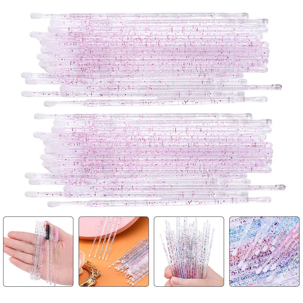 200 قطعة قضبان تنظيف الرموش المتاح مسحات ل الحاجب ماكياج أداة إزالة الصواميل البلاستيك رمش فرشاة اكسسوارات التجميل