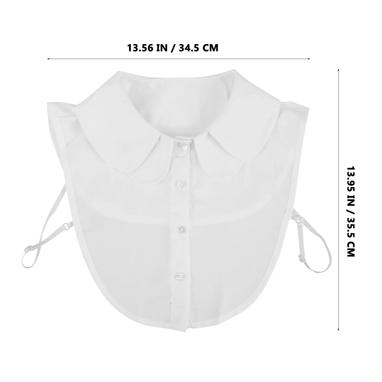 Blanc Double couche détachable Faux col femmes élégant col rond demi-chemise Blouse insérer col Dickey pull superposition