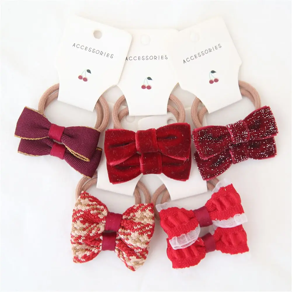 

10pcs Children Accessories Kids Girls Elastic Rubber Band Hair Ties Bowknot Hair Rope Gum Flower Headdress