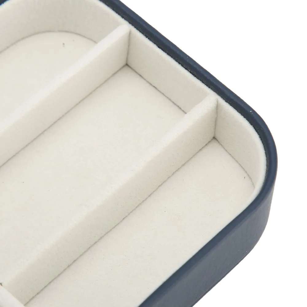 

Elegant Dark Blue Jewelry Box Multi-compartment Portable Jewelry Organizer Large Capacity Case Daily Carry