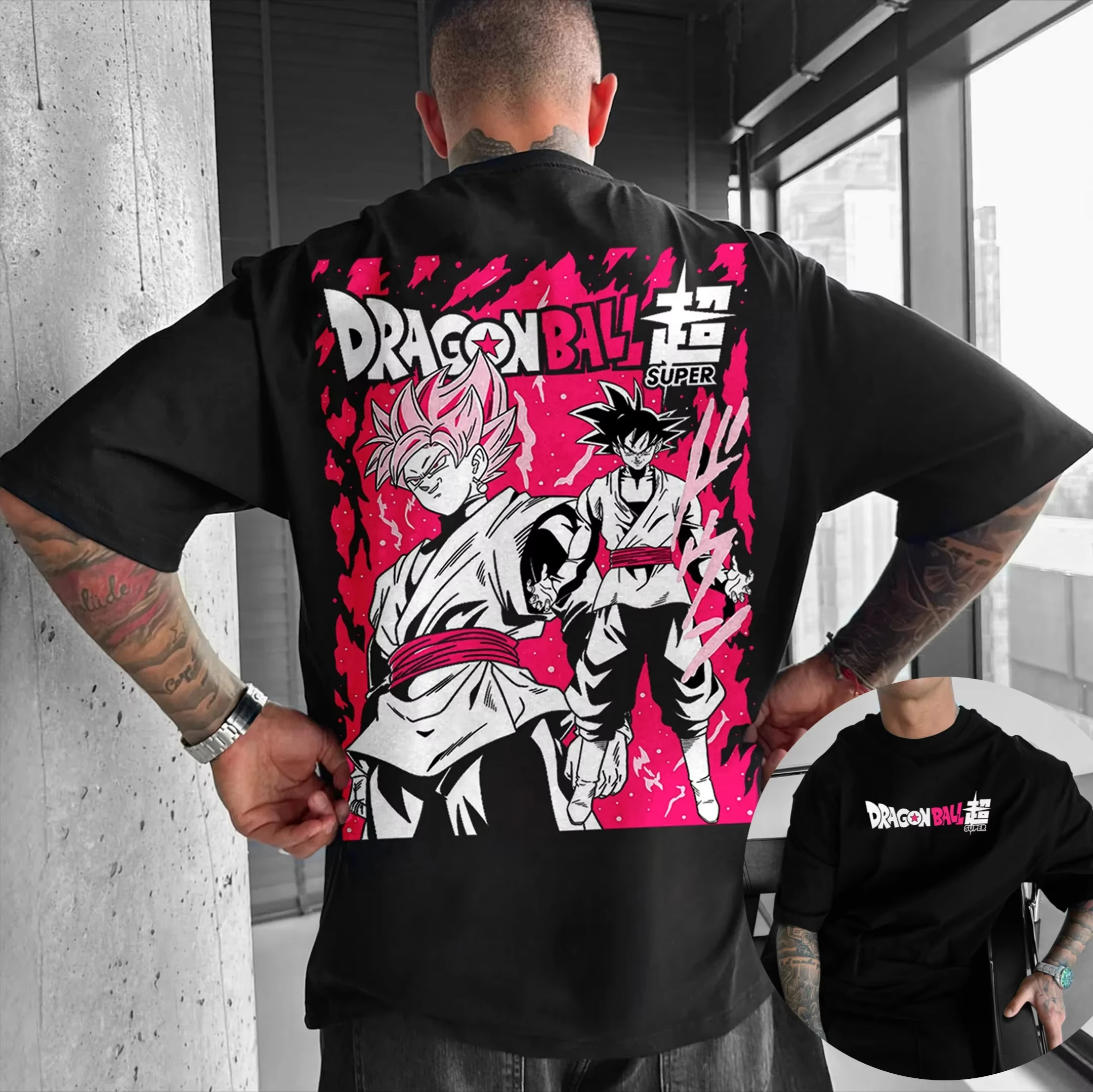 2026 New Hot Summer Dragon Ball Retro Premium T-Shirt Oversized Super Saiyan Blue Vegito Print Casual Men Women Adults Kid - view 2