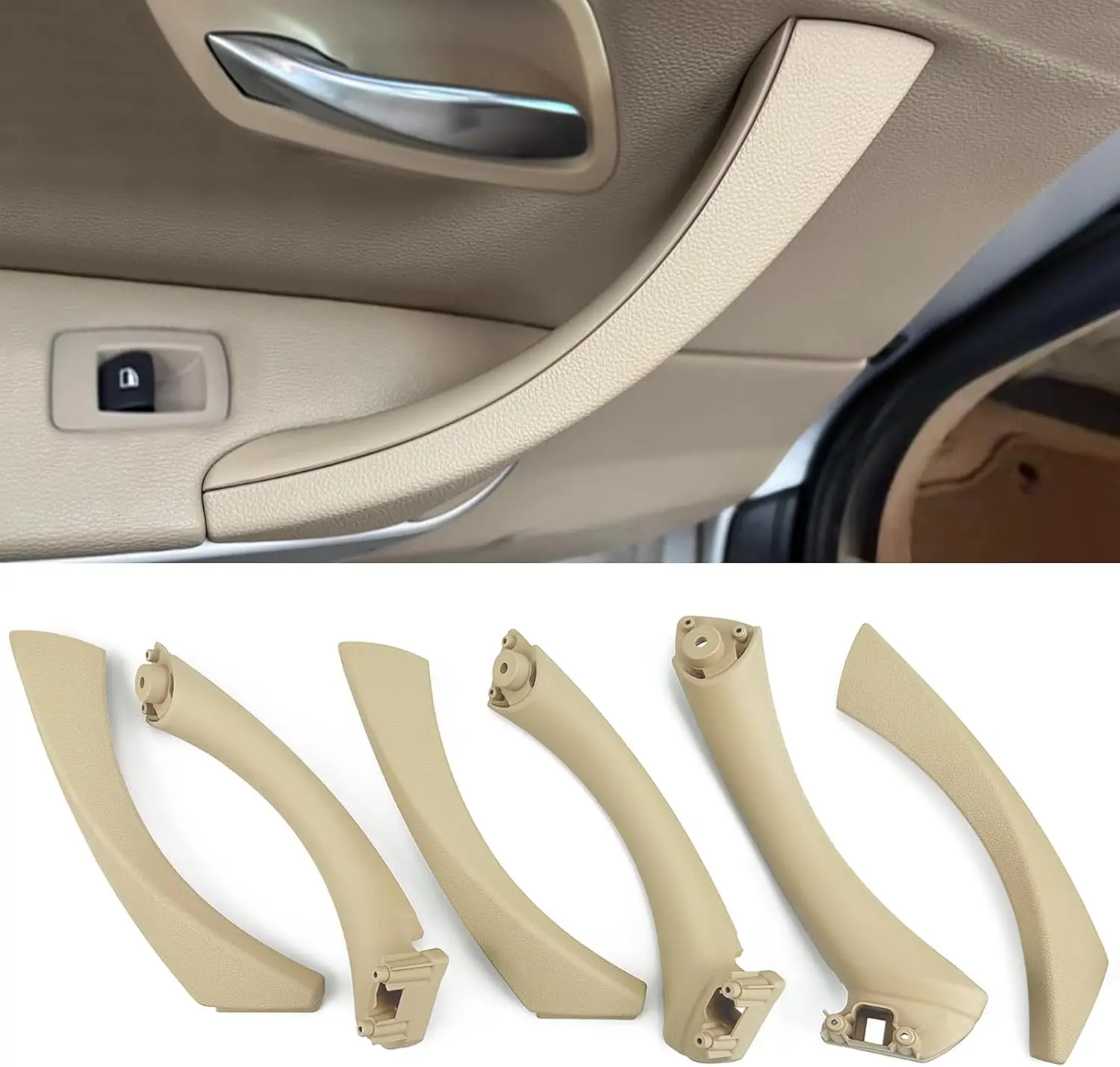 

Автомобильная дверная ручка для BMW 3 серии E90 E91 2006-2012, внутренние дверные ручки, сменная крышка для BMW 323i 325i 328i 330i 335i