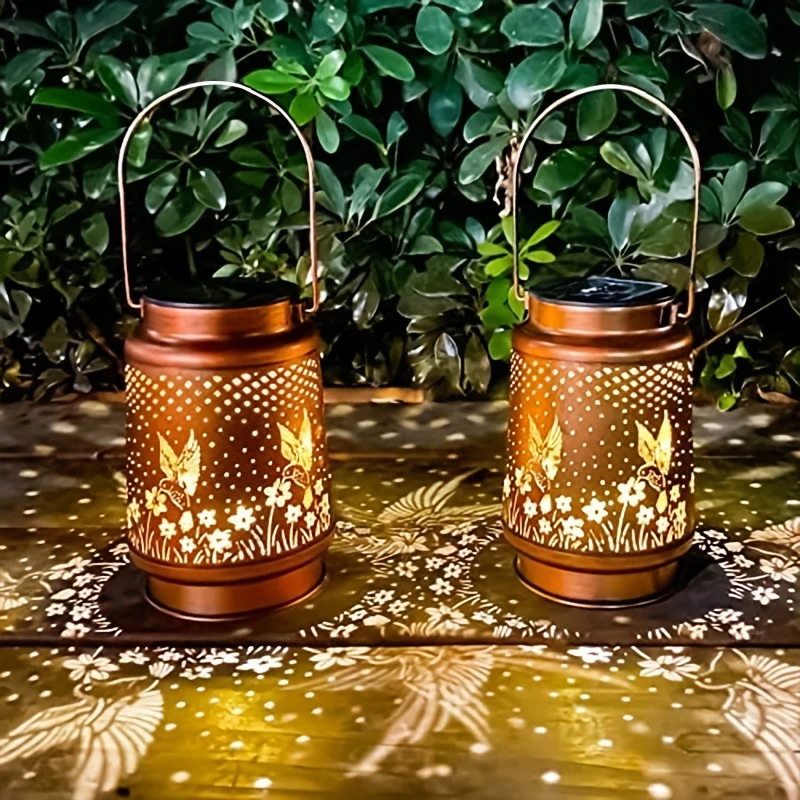 Linterna Solar de colibrí para exteriores, luces LED impermeables con batería para decoración de jardín, Patio, regalo de vacaciones, 1 ud.