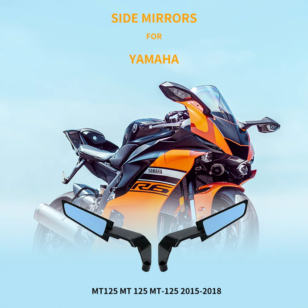 For YAMAHA MT125 MT 125 MT-125 2015-2018 Motorcycle Mirrors Stealth Winglets Mirror Kits To Rotate Adjustable Mirrors