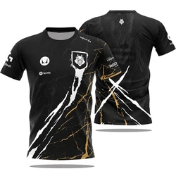 2024 New Summer G2 Sports Esports Game T-shirt National Team  Uniform 3D Printed T Shirt O-Neck Breathable Sport Oversized Tops