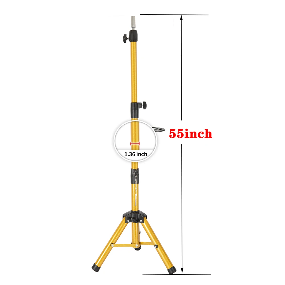 Wig Stand with Three Holders for Wig Making