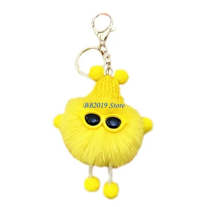 

Q0KB Симпатичная кейринг меховые шарики для ключей для ключей для ключей плюшевой плюшевой клавиши