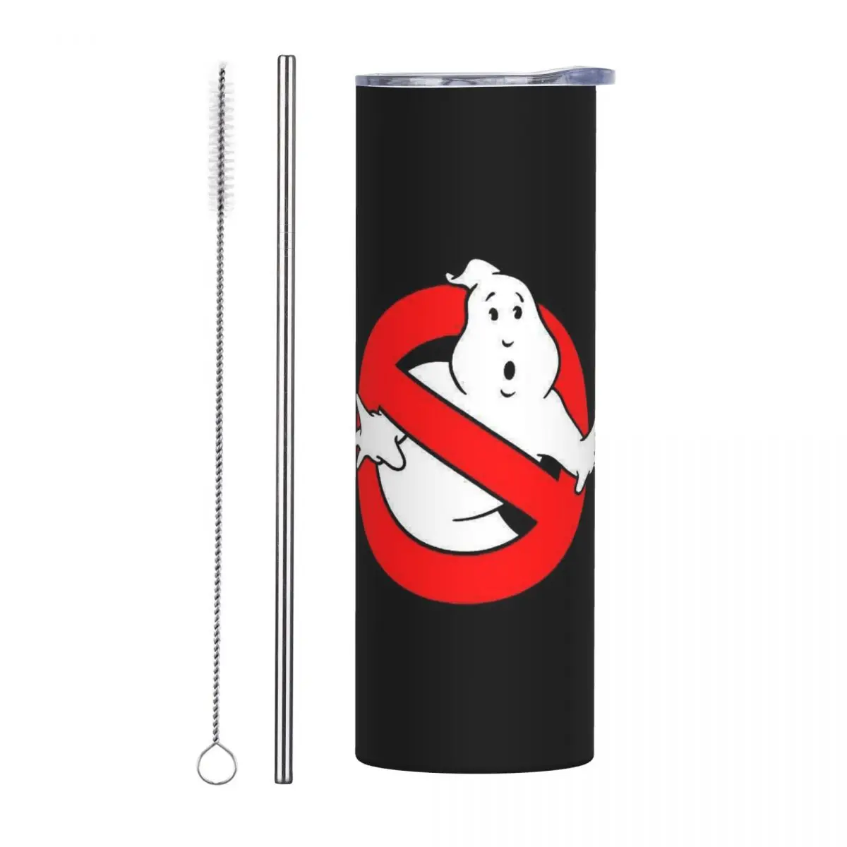

Стакан из нержавеющей стали с логотипом The GhostBusters, вакуумные изоляционные кружки, термохолодные чашки, соломинка с крышкой, 20 унций