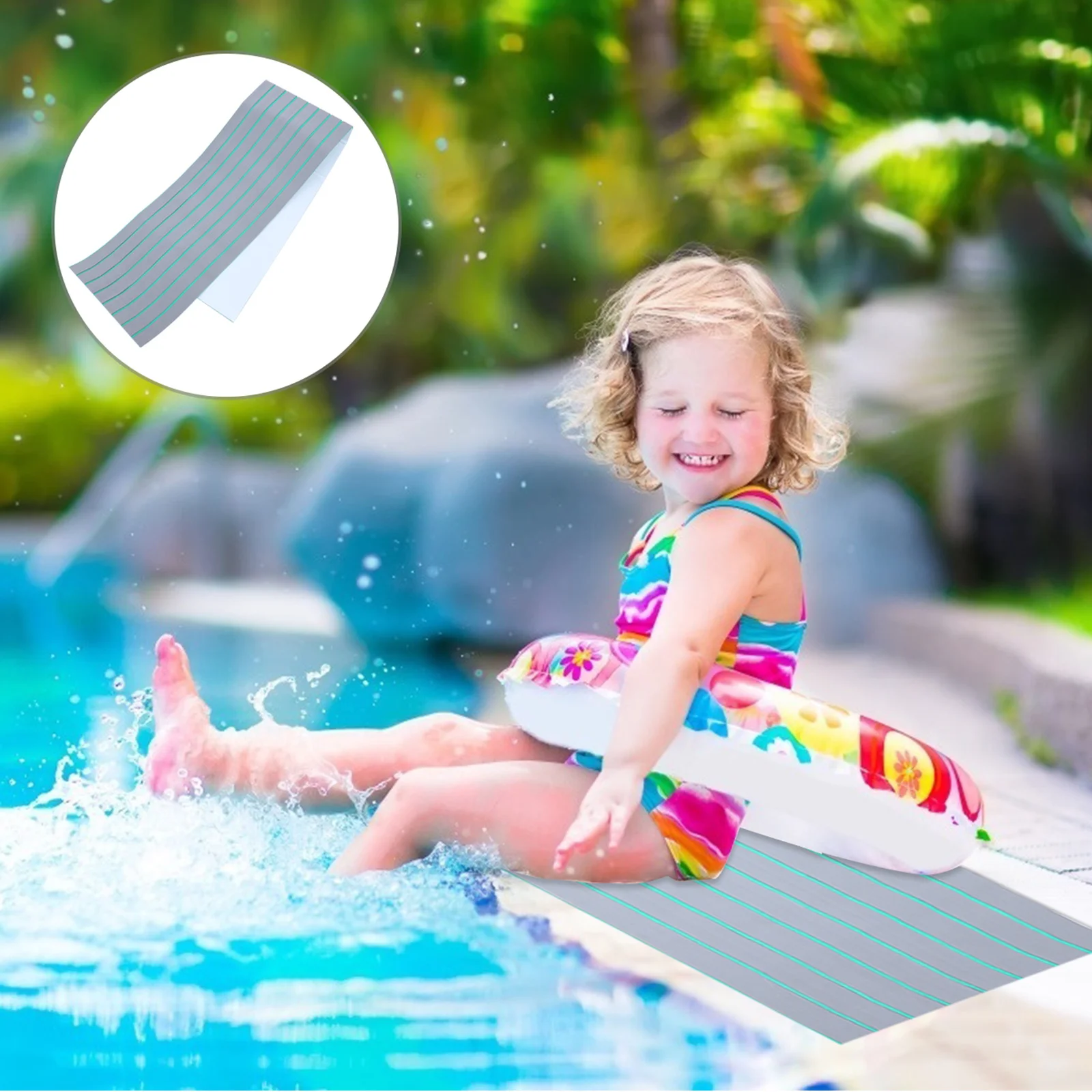 1 لفة إيفا الاصطناعية خشب الساج قارب سطح السفينة حصيرة عدم الانزلاق ذاتية اللصق المضادة للانزلاق يخت سطح السفينة وسادة Uv مقاومة الحرارة الملح المياه برهان #1