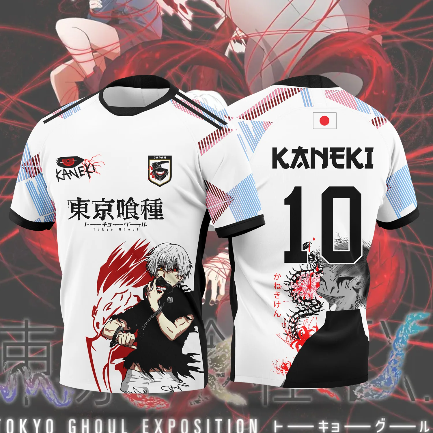 2026 New Arrival: Anime Tokyo Ghoul Jersey - Men's and Women's Casual Sports T-Shirt for Manga Lovers