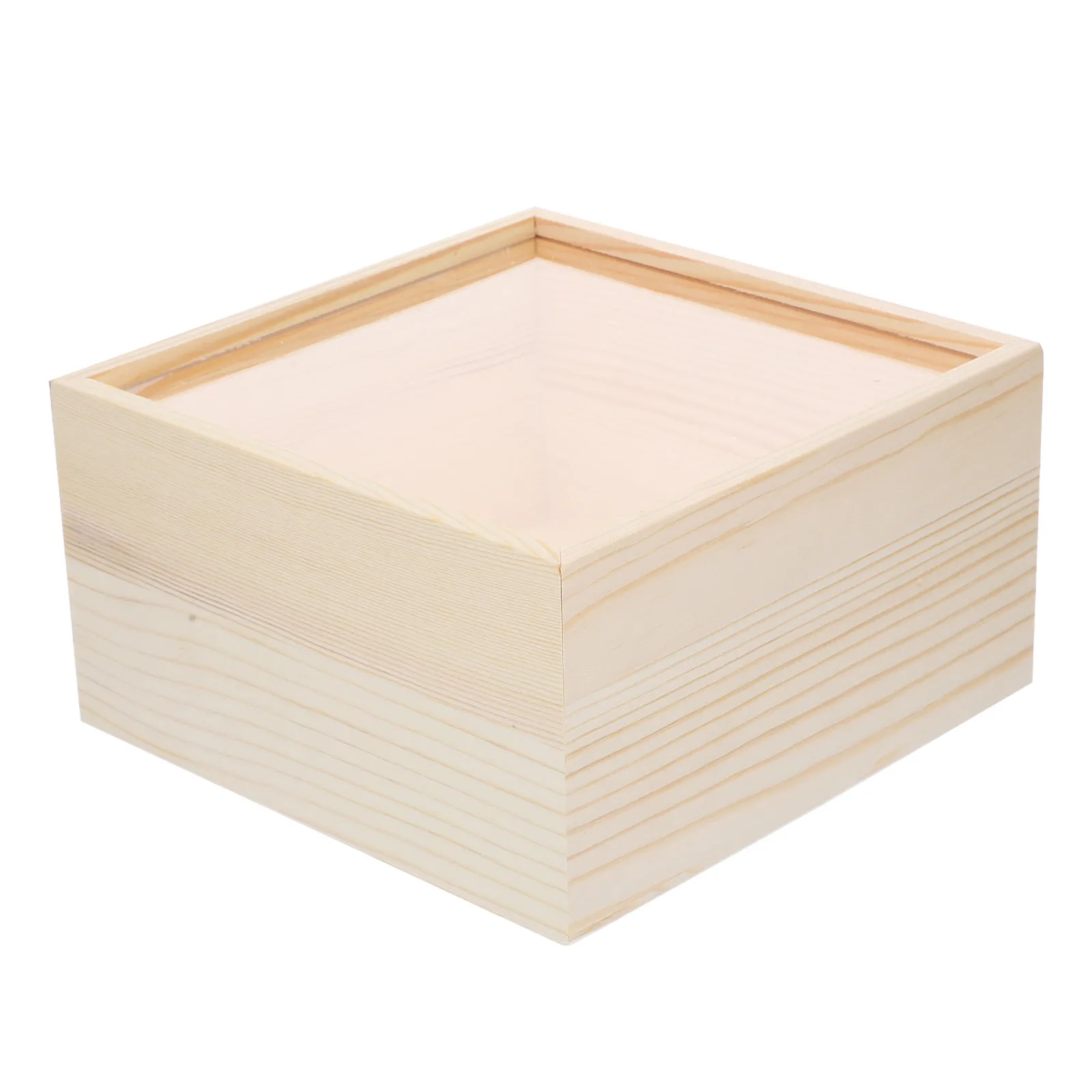 

Wooden Storage Box Unfinished Natural Wood Jewelry Box for Rings Brooches Teacups Sundries Desktop Decorative Organizer Gift