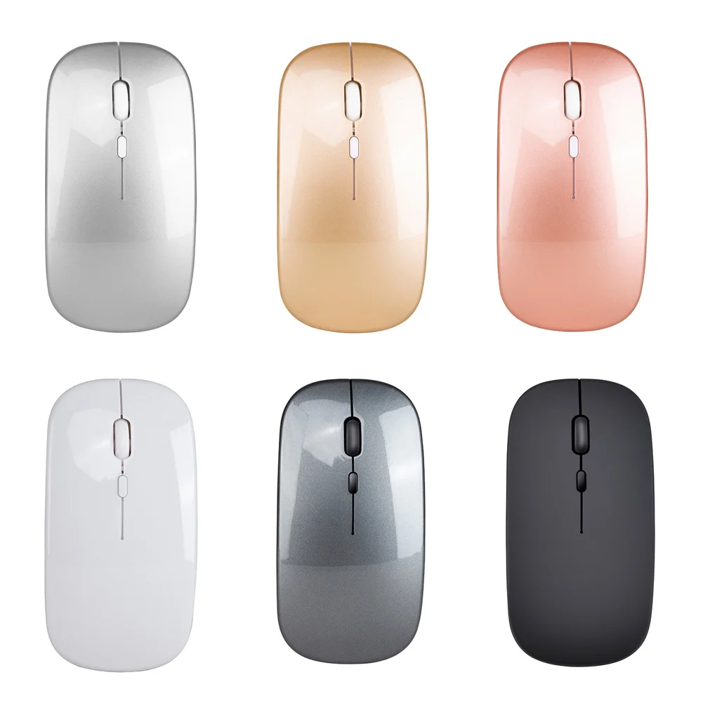 

Portable Wireless Mouse Rechargeable Slim Silent Mouse 2.4G Office Optical With Type-C Adapter 3 Adjustable DPI